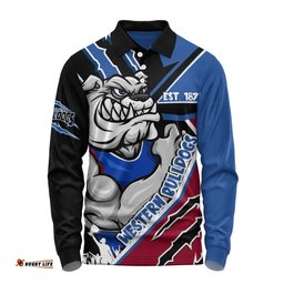 Amazing Aussie Western Bulldogs Battlefield Glory Gear Long Sleeve Polo Shirt