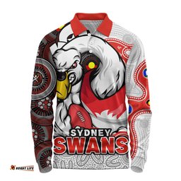 Amazing Aussie Sydney Swans NAIDOC Spirit Of Country Long Sleeve Polo Shirt