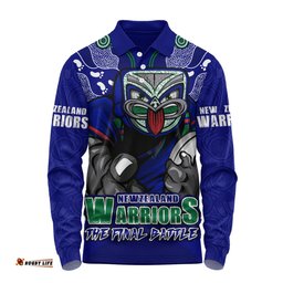 Amazing Aussie New Zealand Warriors Final Clash Battle Edition Long Sleeve Polo Shirt