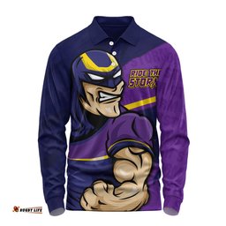 Amazing Aussie Melbourne Storm Defend The Pride Long Sleeve Polo Shirt