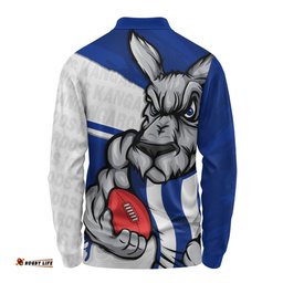 Amazing Aussie North Melbourne Defend The Pride Long Sleeve Polo Shirt