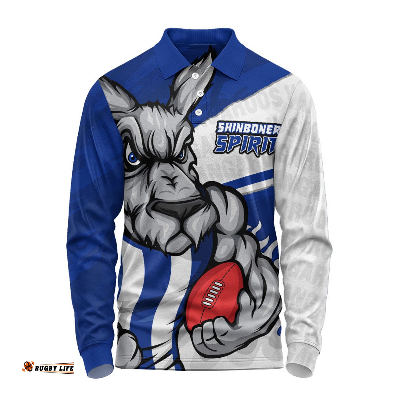 Amazing Aussie North Melbourne Defend The Pride Long Sleeve Polo Shirt