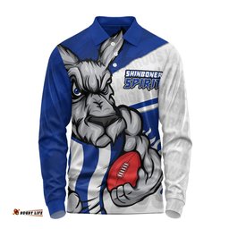 Amazing Aussie North Melbourne Defend The Pride Long Sleeve Polo Shirt