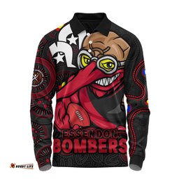 Amazing Aussie Essendon NAIDOC Spirit Of Country Long Sleeve Polo Shirt
