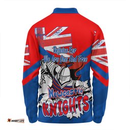 Amazing Aussie Newcastle Knights Happy Australia Day We Are One And Free Long Sleeve Polo Shirt