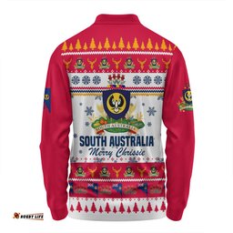 Amazing Aussie South Australia Christmas Merry Chrissie Long Sleeve Polo Shirt