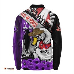 Amazing Aussie Sydney Swans ANZAC Day Honor Purple Valor And Spirit Long Sleeve Polo Shirt