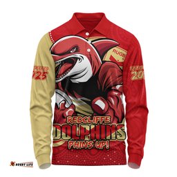 Amazing Aussie Redcliffe Dolphins Battle For Glory Rugby Finals Edition Long Sleeve Polo Shirt