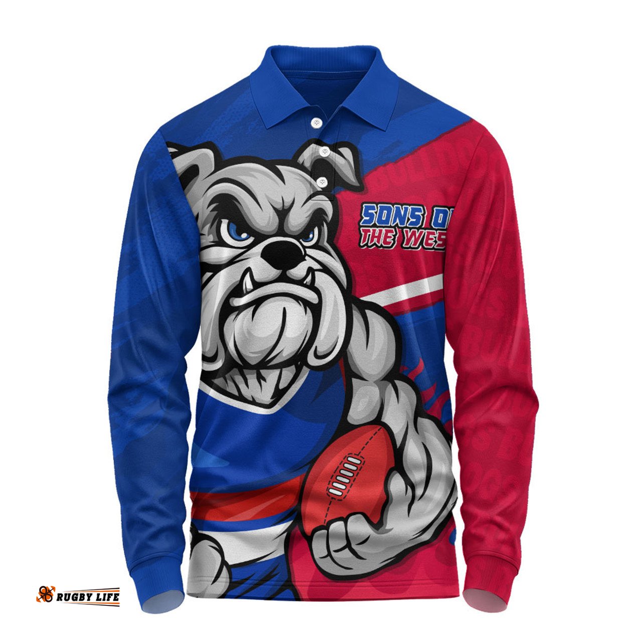 Amazing Aussie Western Bulldogs Defend The Pride Long Sleeve Polo Shirt