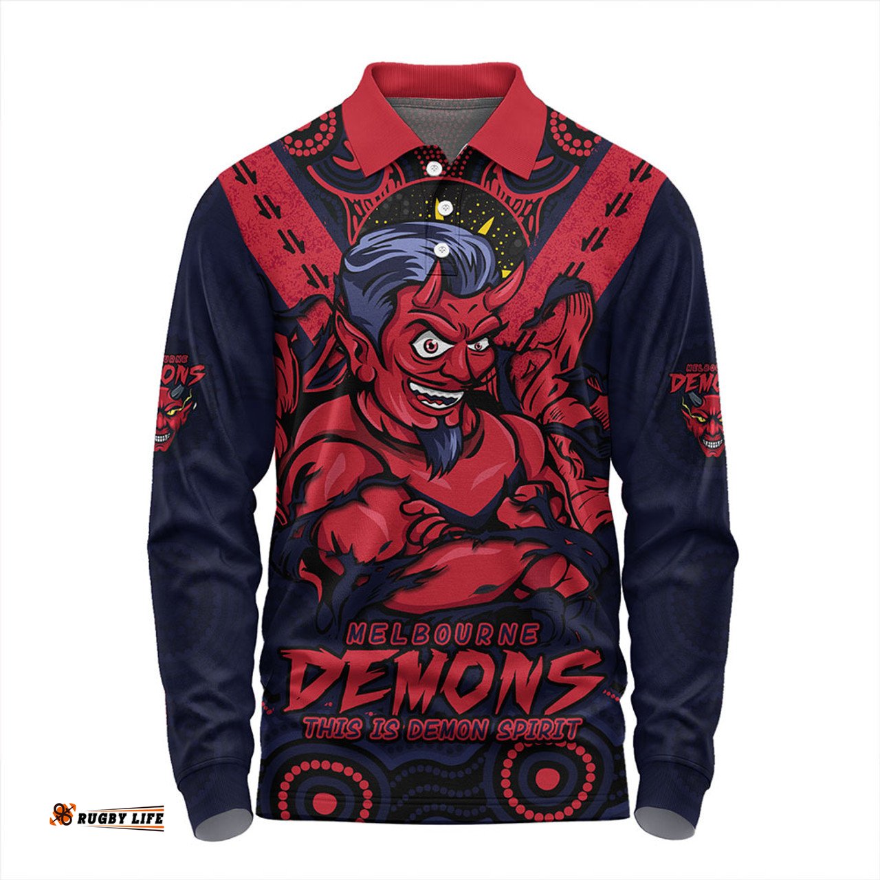 Amazing Aussie Melbourne Ripped Legacy Of The Game Long Sleeve Polo Shirt