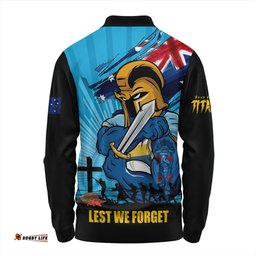 Amazing Aussie Gold Coast Titans Fearless ANZAC Defender Long Sleeve Polo Shirt