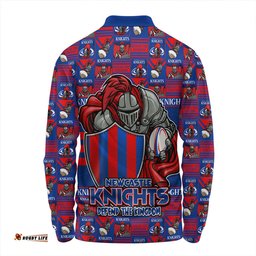 Amazing Aussie Newcastle Knights Champion���s Pride Comic Style Long Sleeve Polo Shirt