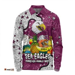 Amazing Aussie Manly Warringah Sea Eagles Australian Big Things Long Sleeve Polo Shirt