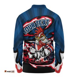 Amazing Aussie Sydney Roosters Premiership Series Sports Gear Long Sleeve Polo Shirt