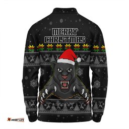 Amazing Aussie Penrith Panthers Christmas Custom Special Ugly Christmas Long Sleeve Polo Shirt