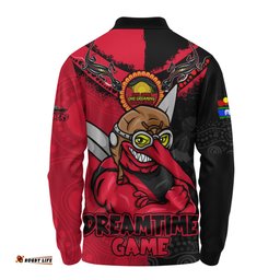 Amazing Aussie Essendon Dreamtime Warriors Of Culture Long Sleeve Polo Shirt