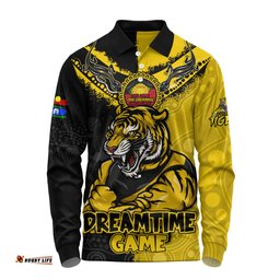 Amazing Aussie Richmond Dreamtime Warriors Of Culture Long Sleeve Polo Shirt