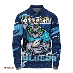 Amazing Aussie New South Wales Blues NSW Rampage Cockroaches Edition Long Sleeve Polo Shirt