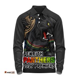 Amazing Aussie Penrith Panthers Unleash Power In The Ultimate Battle Long Sleeve Polo Shirt