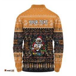Amazing Aussie Wests Tigers Christmas Custom Chrissie Spirit Long Sleeve Polo Shirt