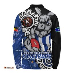 Amazing Aussie North Melbourne Power Through Generations NAIDOC Edition Long Sleeve Polo Shirt