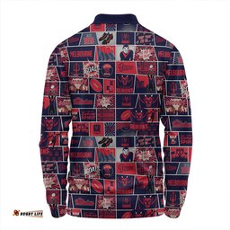 Amazing Aussie Melbourne Legacy Of The Pride Comic Style Long Sleeve Polo Shirt