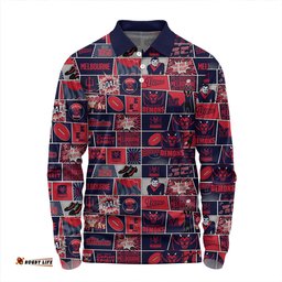 Amazing Aussie Melbourne Legacy Of The Pride Comic Style Long Sleeve Polo Shirt