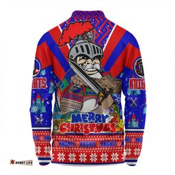 Amazing Aussie Newcastle Knights Christmas Custom Newcastle Knights Santa Aussie Big Things Long Sleeve Polo Shirt