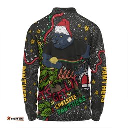 Amazing Aussie Penrith Panthers Christmas Custom Let's Get Lit Chrisse Pressie Long Sleeve Polo Shirt