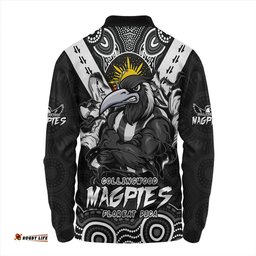 Amazing Aussie Collingwood Ripped Legacy of the Game Long Sleeve Polo Shirt