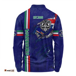 Amazing Aussie New Zealand Warriors Happy Australia Day Flag Scratch Style Long Sleeve Polo Shirt