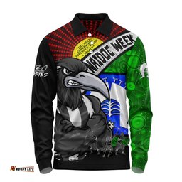 Amazing Aussie Collingwood NAIDOC Week Pride Edition Long Sleeve Polo Shirt