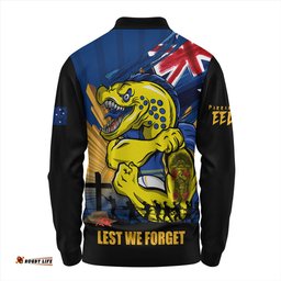 Amazing Aussie Parramatta Eels Fearless ANZAC Defender Long Sleeve Polo Shirt