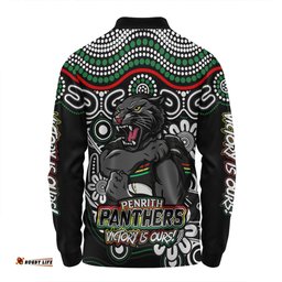 Amazing Aussie Penrith Panthers Aboriginal Inspired Tough Fan Rugby For Life Long Sleeve Polo Shirt