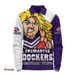 Amazing Aussie Fremantle Australian Football Finals Premiership Spirit Long Sleeve Polo Shirt