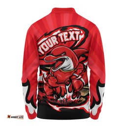 Amazing Aussie Redcliffe Dolphins Premiership Series Sports Gear Long Sleeve Polo Shirt