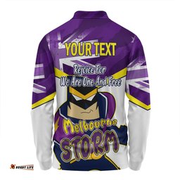 Amazing Aussie Melbourne Storm Happy Australia Day We Are One And Free V2 Long Sleeve Polo Shirt