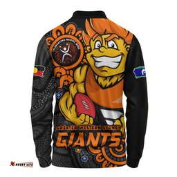 Amazing Aussie GWS GIANTS Power Through Generations NAIDOC Edition Long Sleeve Polo Shirt
