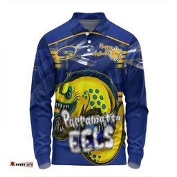 Amazing Aussie Parramatta Eels Happy Australia Day We Are One And Free Long Sleeve Polo Shirt