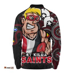 Amazing Aussie St Kilda NAIDOC Spirit Of Country Long Sleeve Polo Shirt