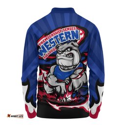 Amazing Aussie Western Bulldogs Premiership Series Flame Edition Long Sleeve Polo Shirt