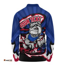 Amazing Aussie Western Bulldogs Premiership Series Flame Edition Long Sleeve Polo Shirt
