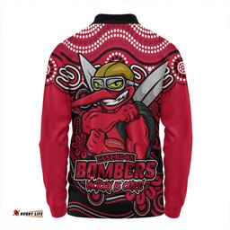 Amazing Aussie Essendon Aboriginal Inspired Tough Fan Football For Life Long Sleeve Polo Shirt