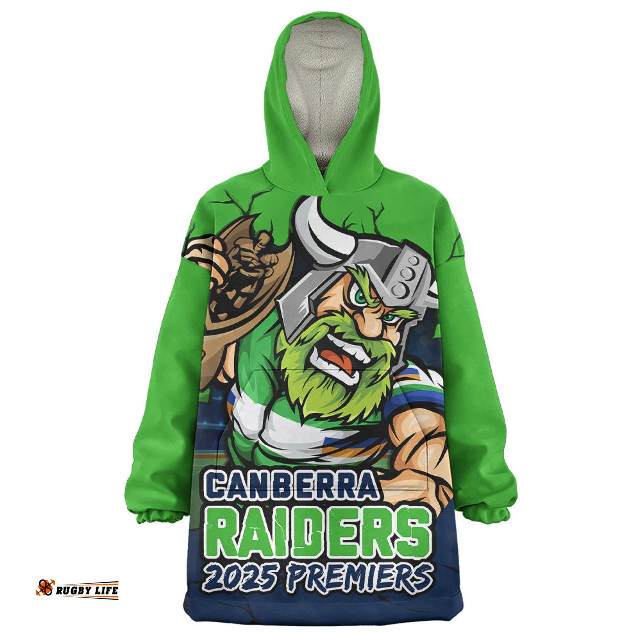 Canberra Raiders Unleash Power In The Ultimate Battle Wearable Blanket Hoodie Aussie Oodie