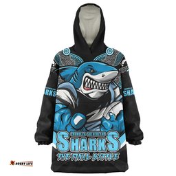 Cronulla Sutherland Sharks Final Clash Battle Edition Wearable Blanket Hoodie Aussie Oodie