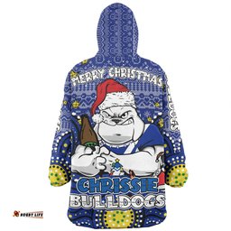 Canterbury Bankstown Bulldogs Christmas Custom Christmas Knit Patterns Vintage Jersey Ugly Wearable Blanket Hoodie Aussie Oodie