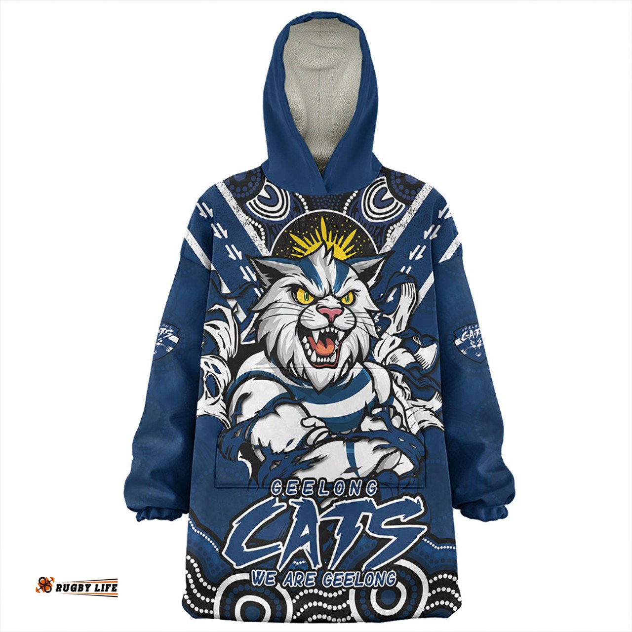 Geelong Cats Ripped Legacy Of The Game Wearable Blanket Hoodie Aussie Oodie