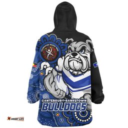 Canterbury Bankstown Bulldogs Power Through Generations NAIDOC Edition Wearable Blanket Hoodie Aussie Oodie