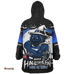 Geelong Cats Dark Pumpkin Halloween Spirit Wearable Blanket Hoodie Aussie Oodie