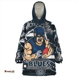 Carlton Blazing Spirit Of Victory Wearable Blanket Hoodie Aussie Oodie